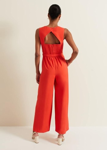 Phase Eight Marta Red Jumpsuit Red USA | 6421075-JN